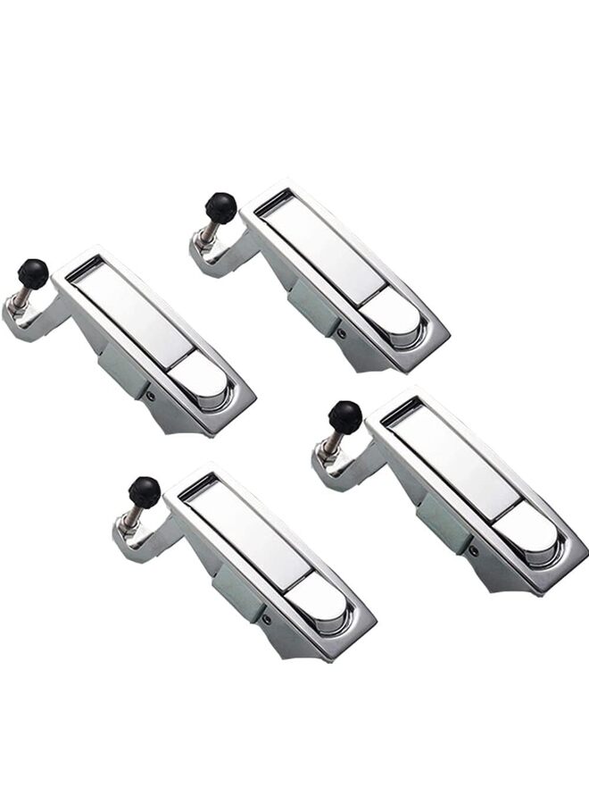 4PCS Compression Latch Lock Trigger Latch Zinc Alloy Adjustable Lever Hand Operated Flush Lever Compression Latches Black(WHITE) - Image 1