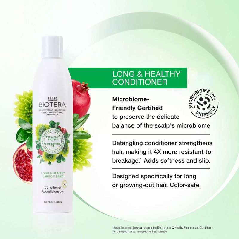 Biotera Long & Healthy Strengthening Conditioner | Long or Growing Hair | Microbiome Friendly | Vegan & Animal Test Free | Paraben Free | Color-Safe | 32 Fl Oz - Image 2