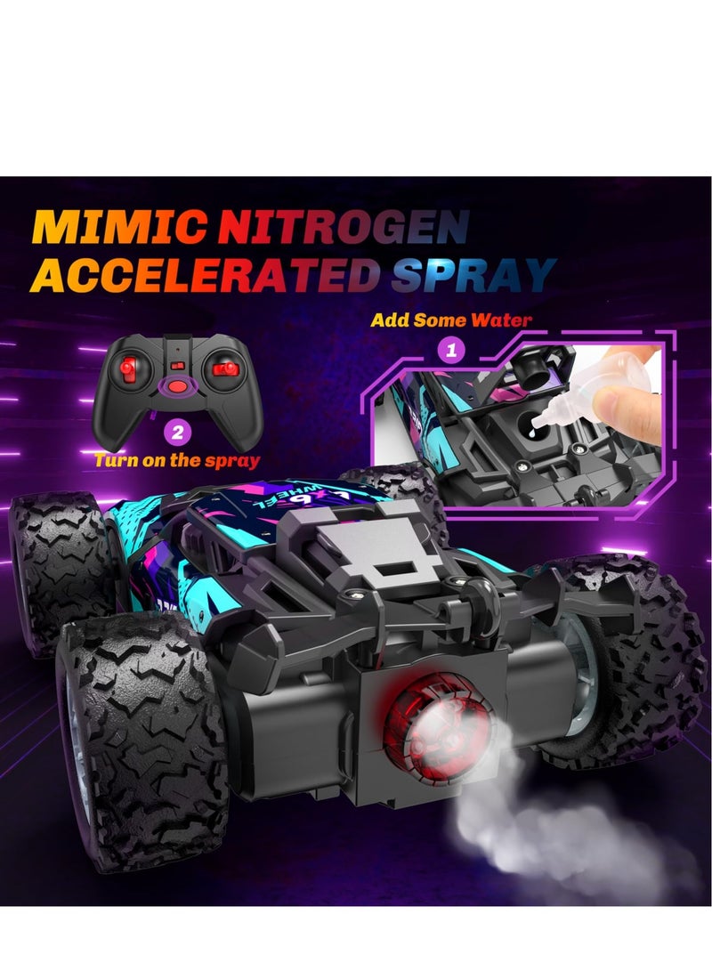 SYOSI Remote Control Car, 2.4GHz Spray Hobby Rc Racing Car with Rechargeable Batteries, Suitable for Boys Girls Birthday Gift - Image 5