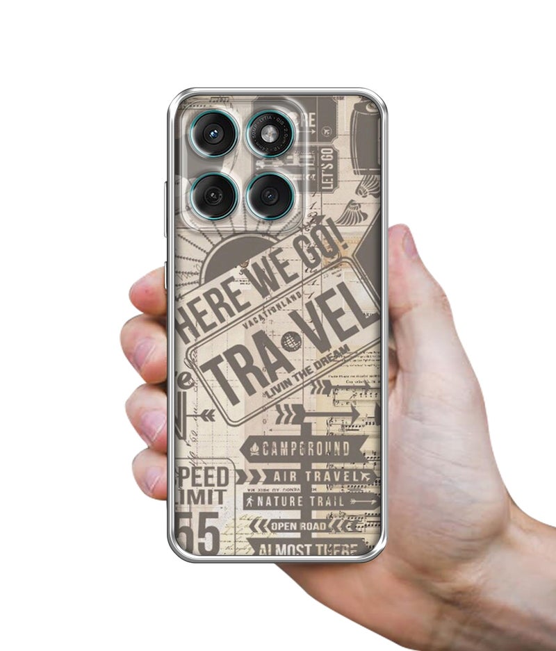 Casotec Travel Design Printed Silicon Soft TPU Back Case Cover for Motorola Moto G86 5G / G86 Power 5G - Image 3