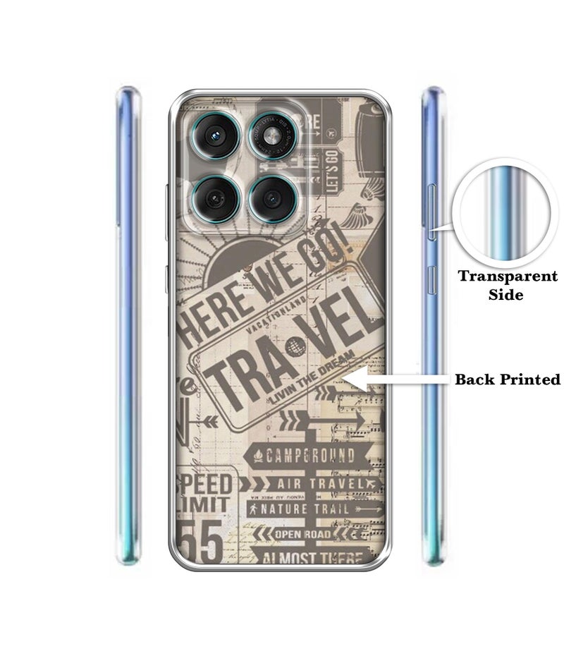 Casotec Travel Design Printed Silicon Soft TPU Back Case Cover for Motorola Moto G86 5G / G86 Power 5G - Image 2