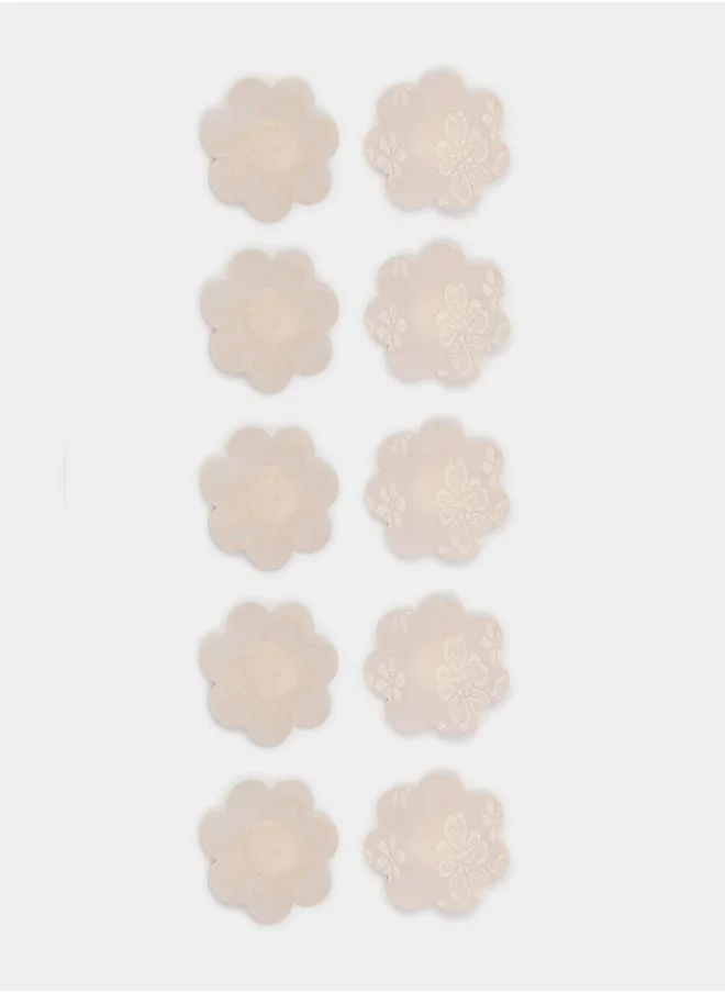 Styli Pack of 5 - Lace Flower Shape Nipple Covers