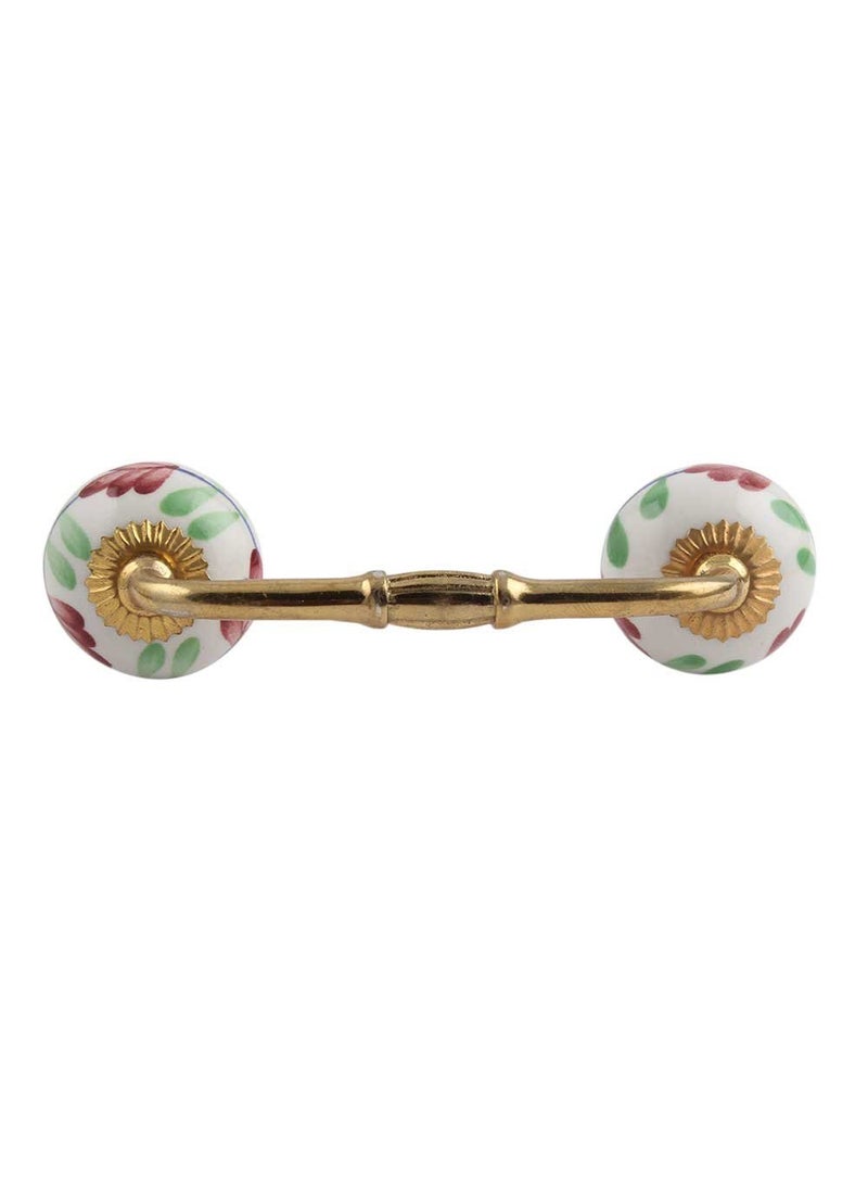 Indian-Shelf IndianShelf 1 Pack Cherry Unique Drawer Handles Decorative Cabinet Pulls Gold Hardware 6 Hole to Hole BH124CK105 