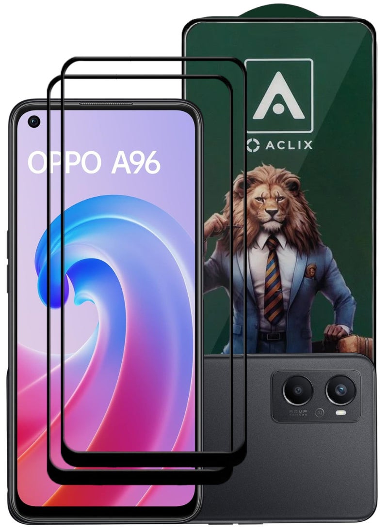ACLIX 2 Pieces Antistatic ESD Dustproof Premium Quality High Definition Tempered Glass Screen Protector Designed For Oppo A96 - Image 1