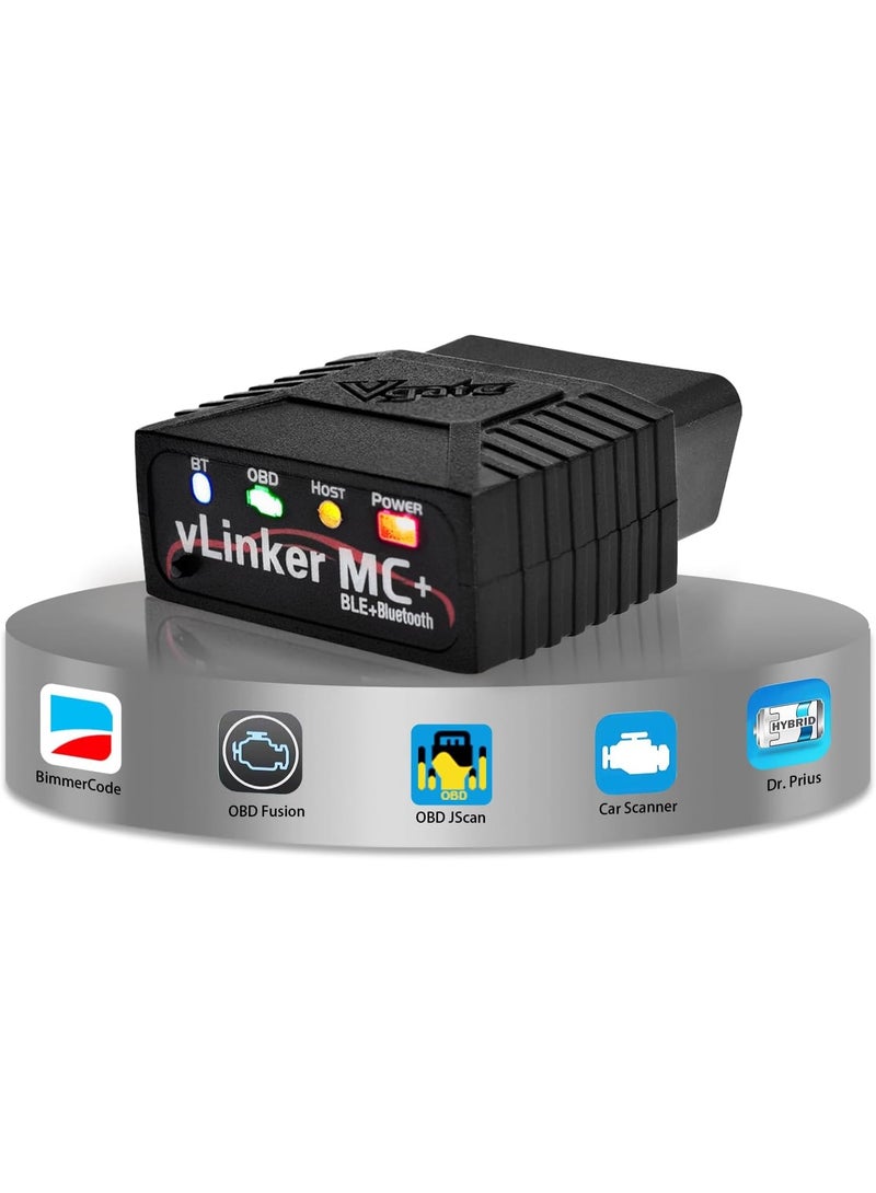 Vgate VLinker MS Bluetooth OBD2 Scanner - Multi-Protocol Car Diagnostic Tool For IPhone & Android