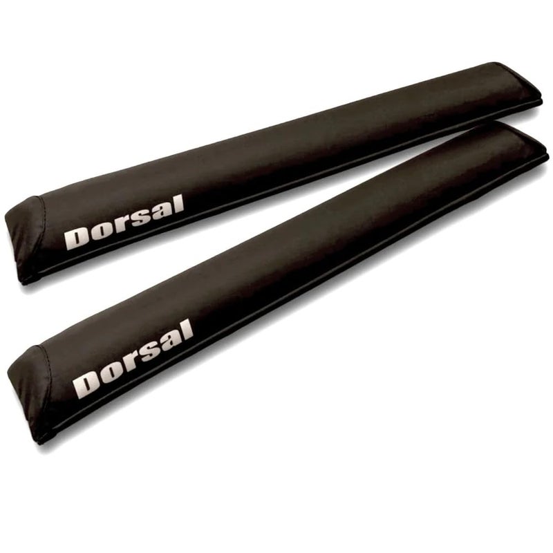 DORSAL Aero Roof Rack Pads Sunguard No Fade for Factory and Wide Crossbars Pack of 2 for Surfboards Kayaks Sups Snowboards Polyester Polyvinyl Chloride PVC 28 Inch Black