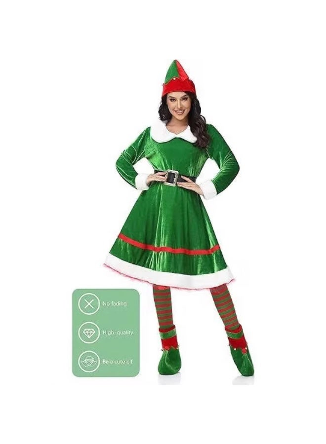 Girl Christmas Elf Dress Set - Image 2