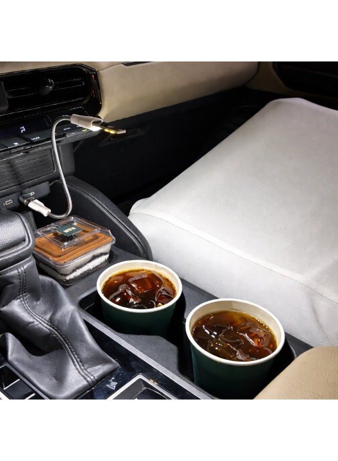 مصباح LED صغير يعمل بمنفذ USB مع مفتاح لمس، سطوع قابل للتعديل، 6 مصابيح LED، مصباح USB محمول للسيارة، الكمبيوتر المحمول، بنك الطاقة، إضاءة الطوارئ - ضوء دافئ - Image 2