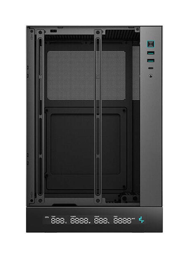DEEPCOOL - CH170 Digital Vertical Mini-ITX Case, ABS+SPCC Materials, 240mm Radiator Support, 3 Expansion Slots, x2USB3.0/Audio/Gen2 Type-C Port, Black | R-CH170-BKNPI0D-G-1 - Image 1