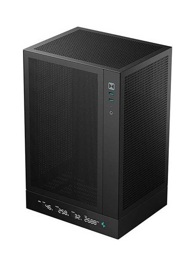 DEEPCOOL - CH170 Digital Vertical Mini-ITX Case, ABS+SPCC Materials, 240mm Radiator Support, 3 Expansion Slots, x2USB3.0/Audio/Gen2 Type-C Port, Black | R-CH170-BKNPI0D-G-1 - Image 1