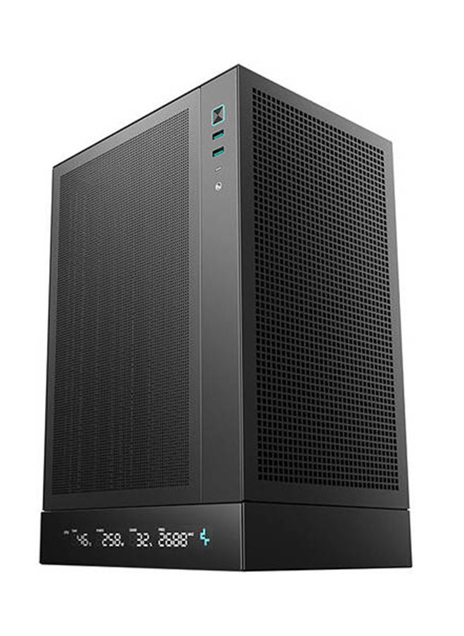 DEEPCOOL - CH170 Digital Vertical Mini-ITX Case, ABS+SPCC Materials, 240mm Radiator Support, 3 Expansion Slots, x2USB3.0/Audio/Gen2 Type-C Port, Black | R-CH170-BKNPI0D-G-1 - Image 1