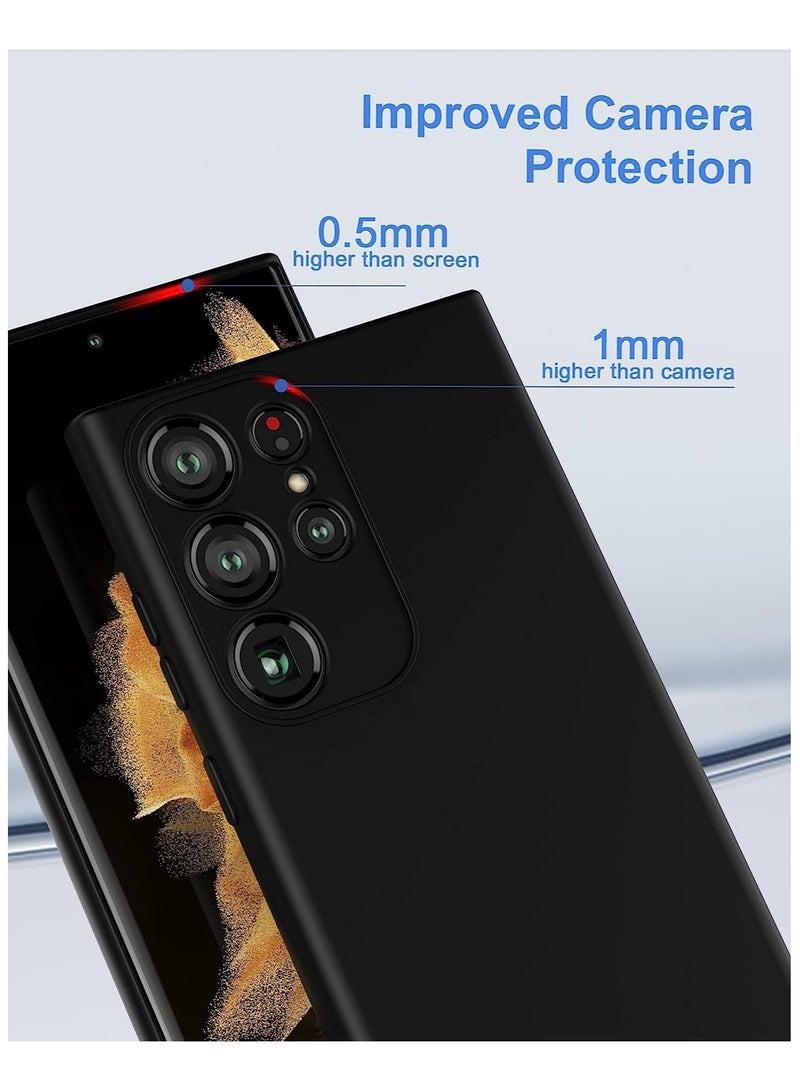 Case for Samsung Galaxy S24 Ultra Soft Silicone Cover Shockproof Matte Finish Back Cover Inner Fabric Lining with Camera Protection Case - Image 4