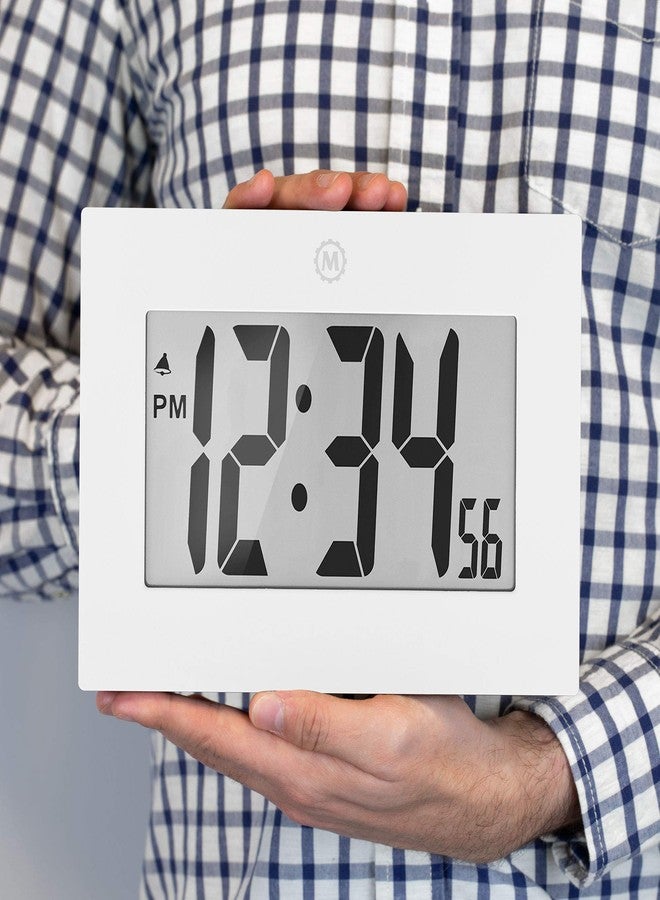 MARATHON Large Digital Wall Clock with 8” Display, White - Easy to Read - Image 3