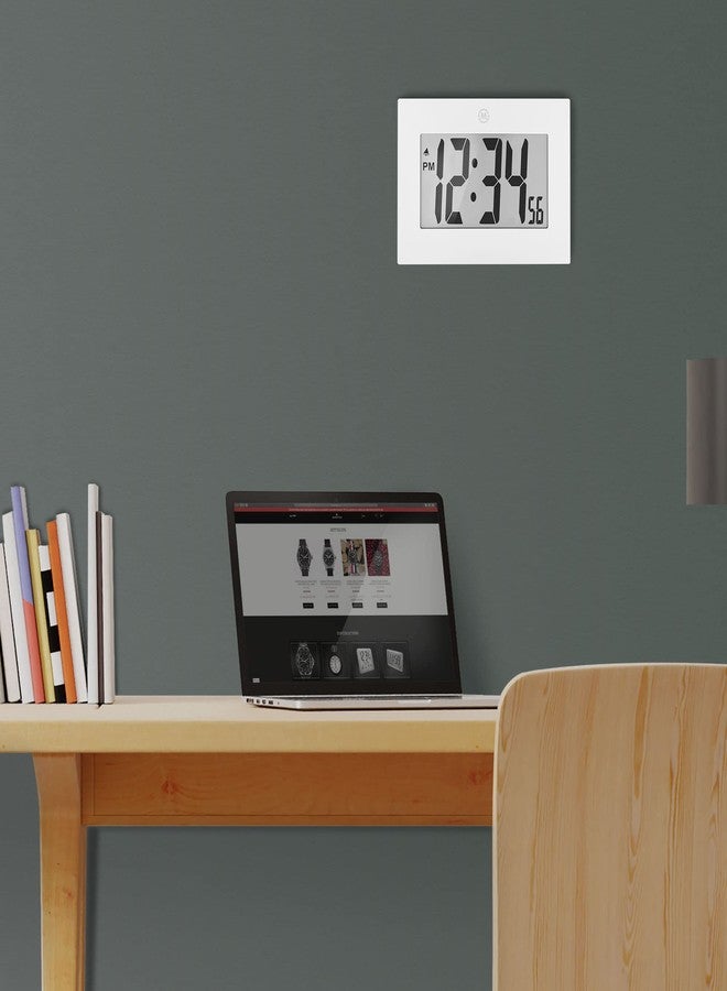 MARATHON Large Digital Wall Clock with 8” Display, White - Easy to Read - Image 5