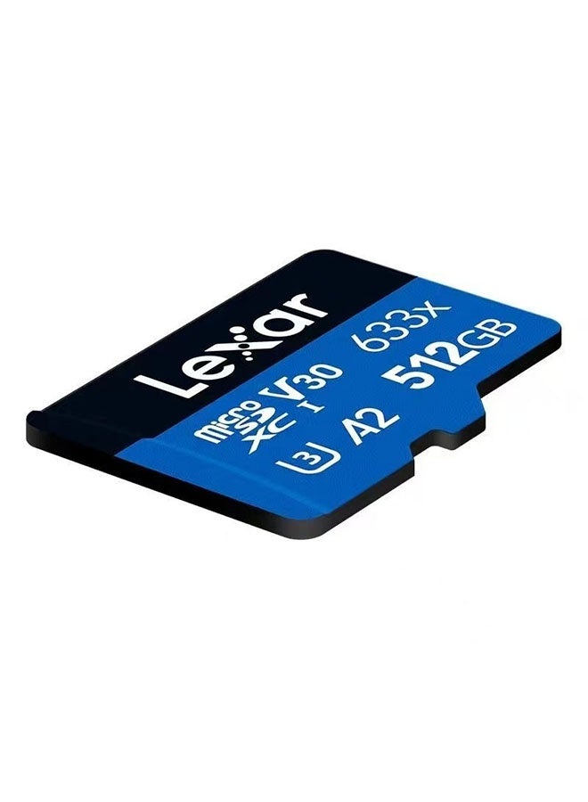 بطاقة ذاكرة Micro SD Lexar 633x، سعة 512 جيجابايت، مناسبة للهواتف الذكية/الأجهزة اللوحية/الكاميرات، بسرعة قراءة تبلغ 100 ميجابايت/ثانية - Image 2