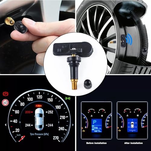 Prefer Warehouse TPMS Sensor 433MHz 4-Pack Compatible with Mercedes-Benz E300 E350 G63 CLA GLE GLS AMG-GT (2016-2030), Pre-Programmed Sensors Replaces A0009052102 A0009054104 - Image 4
