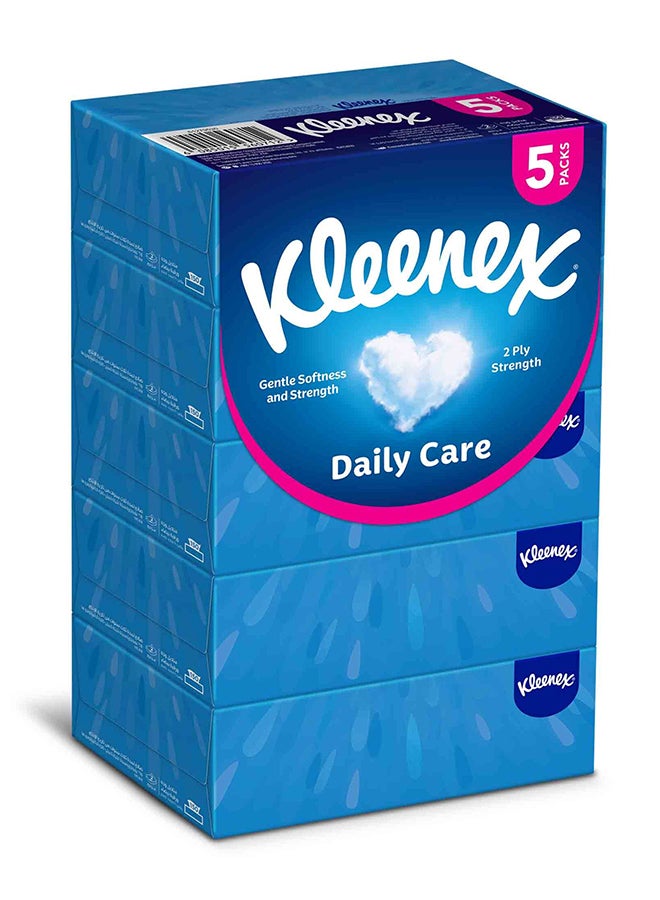 Kleenex Daily Care Facial Tissue - Pack Of 5 Boxes, 150 Sheets X 2 Ply - Image 1