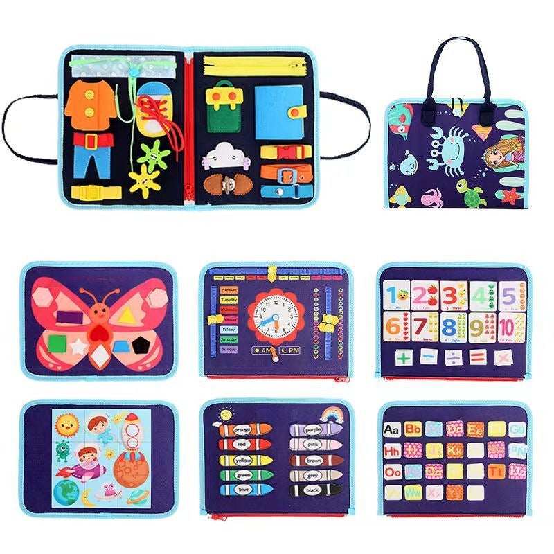 New Finished Felt Learning Board Children'S Educational Early Education Special Folding Toddler Life Busy Board One-Year-Old Toy - Image 4