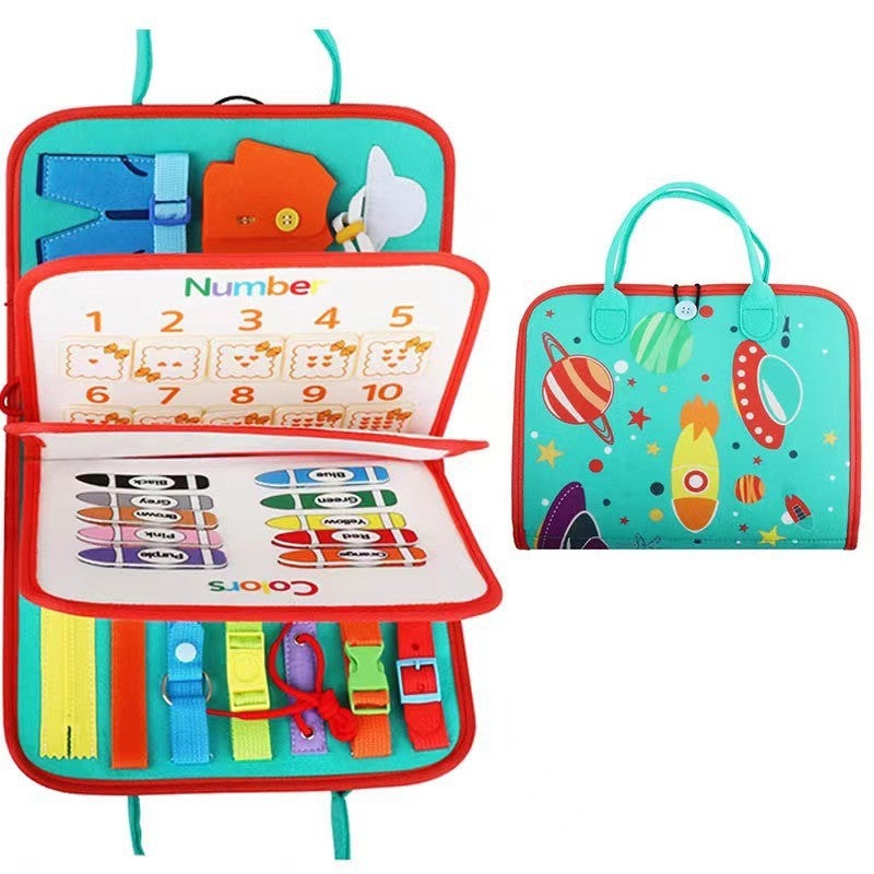 New Finished Felt Learning Board Children'S Educational Early Education Special Folding Toddler Life Busy Board One-Year-Old Toy - Image 2