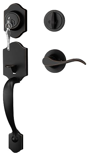 goldenwarm Front Door Lock Set, Oil-Rubbed Bronze Front Door Handle and Deadbolt Set, Exterior Door Lock Set, Front Door Handles and Locks - Image 1