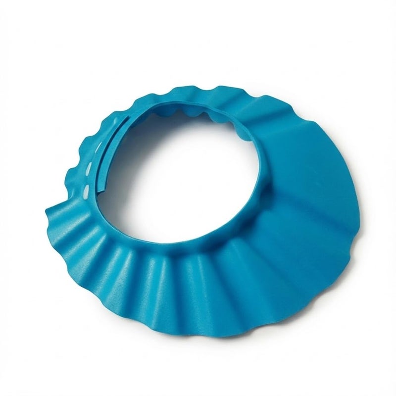 SPHTOEO Safe Shampoo Shower Bathing Protection Soft Cap Hat for Toddler's, Baby ,Children & Kids to Keep the Water Out of Their Eyes & Face (Blue) - Image 1