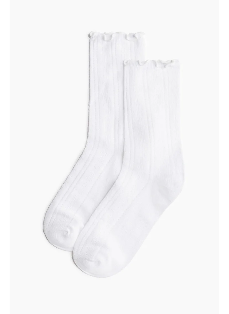 H&M 3-pack pointelle-knit socks