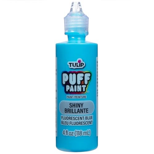 TULIP Puff Paint Fluorescent Slick Neon Blue 4 Fl Oz (Pack of 1) - Image 1
