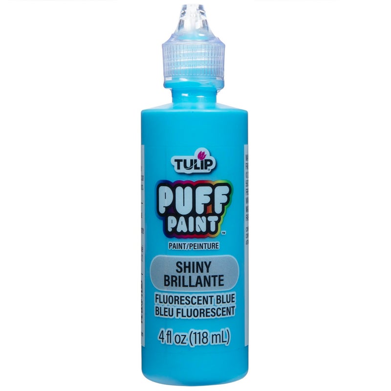 TULIP Puff Paint Fluorescent Slick Neon Blue 4 Fl Oz (Pack of 1) - Image 3