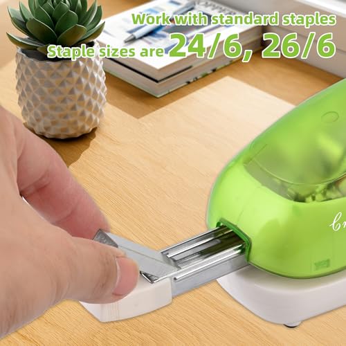 Craftinova Electric Stapler，Including 2000 Staples and 1 Staple Remover, Suitable for Palm Size and high Comfort，25 Sheet Capacity, AC Adapter or Battery Powered，Battery not Included - Image 5