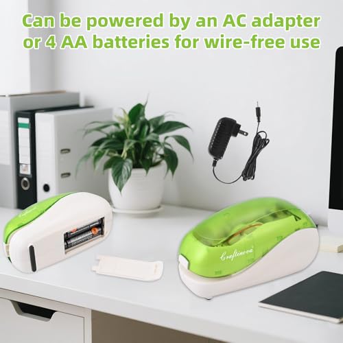 Craftinova Electric Stapler，Including 2000 Staples and 1 Staple Remover, Suitable for Palm Size and high Comfort，25 Sheet Capacity, AC Adapter or Battery Powered，Battery not Included - Image 2