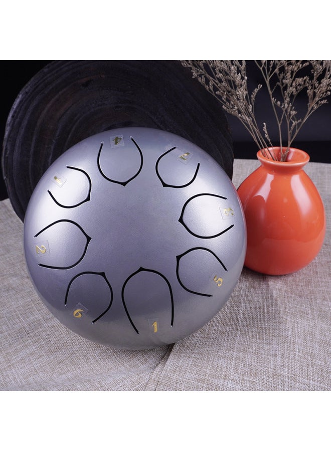 Hollowing Drum 6-inch 8-tone Full Syllable Lotus Drum Children's Educational Percussion Instrument Enlightenment Toy Source Factory-Color:Milk Sugar Powder  - Image 3