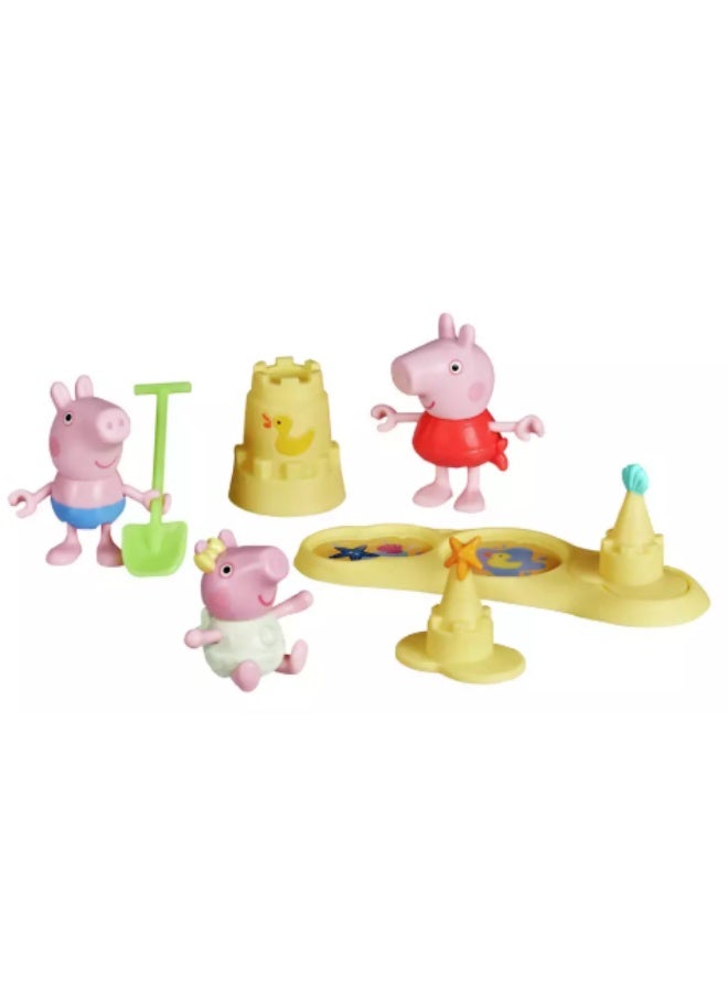 Hasbro Games Peppa Pig Siblings Beach Day Playset with Figures & Accessories - Image 3
