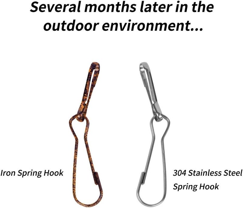 Newflager 80 Pack 304 Stainless Steel Metal Spring Hooks, Rust-Proof Lanyard Snap Clip Hooks, Ideal for Key Chain, ID Card, DIY - 1.26 Inch（32mm） - Image 3