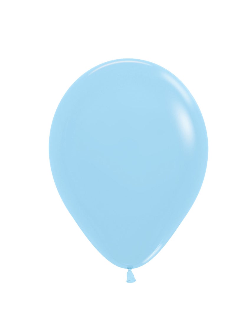 Sempertex 50 pcs, 5" Round Balloons, Pastel Matte Blue, Latex Balloons - Image 1