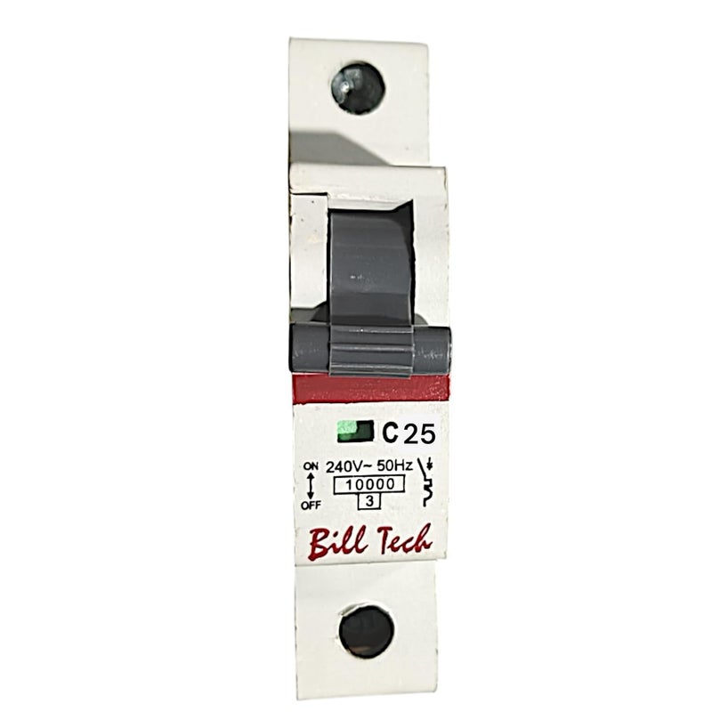 Bill Tech 25 Amp MCB 240V 50Hz Single Pole  - Image 1