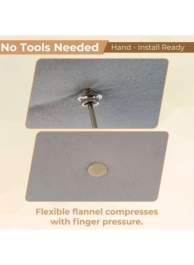 50 قطعة من الأزرار المصنوعة من قماش الفلانيل باللون البيج مقاس 3/4 بوصة - أزرار تنجيد مقاومة للخدش للأثاث المعنقدة وبطانات رؤوس السيارات والديكورات الداخلية للمركبات الترفيهية - Image 5