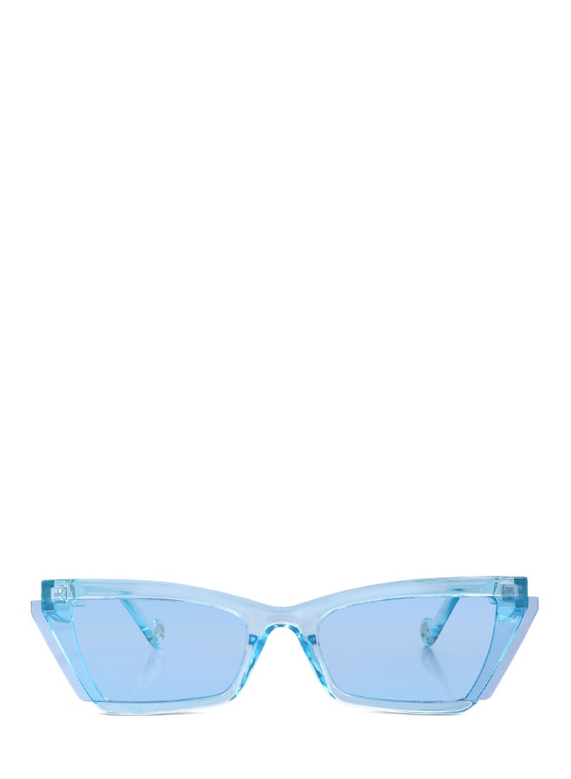 London Rag Square Cat-Eye Sunglasses in Blue - Image 1