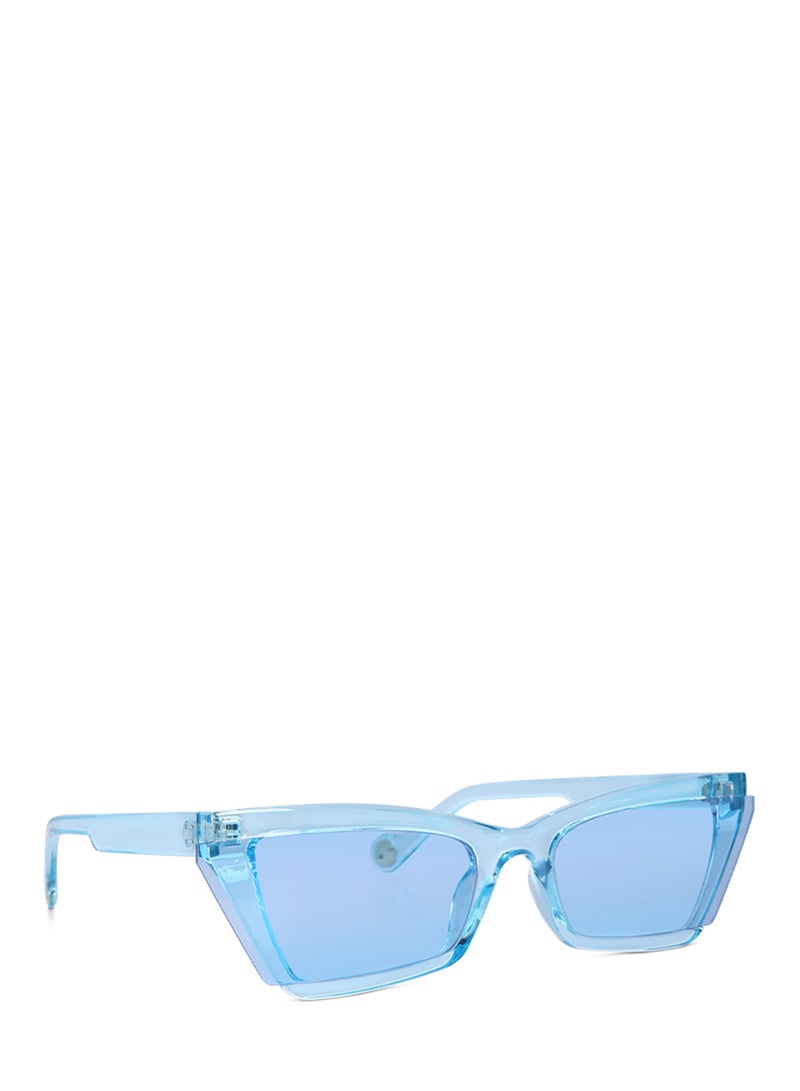 London Rag Square Cat-Eye Sunglasses in Blue - Image 2