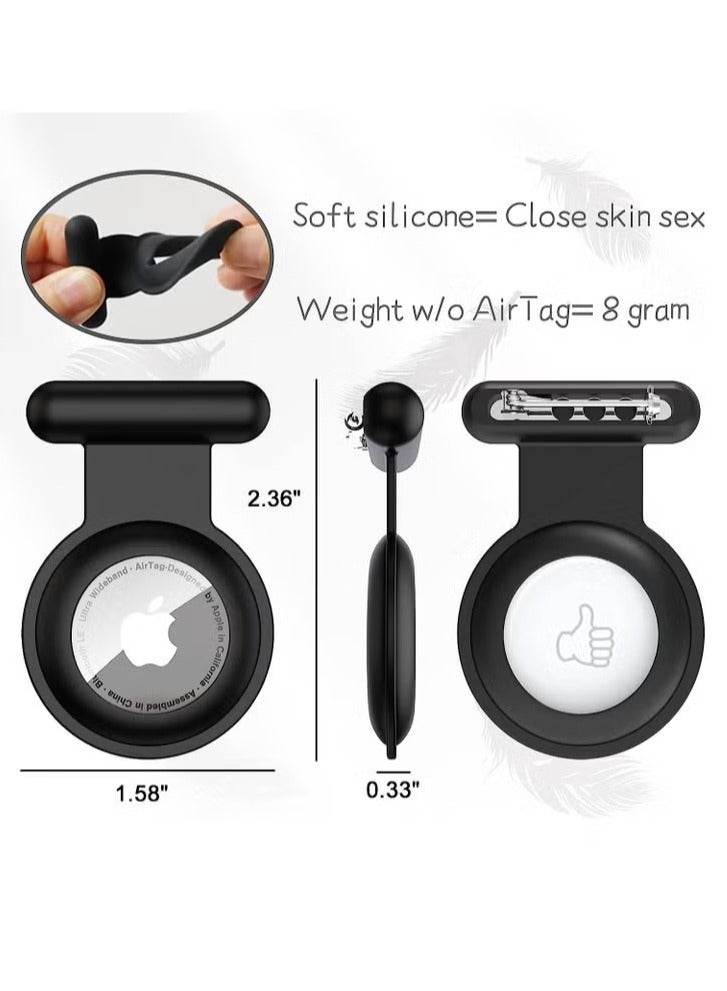 4 Pcs Hidden Silicone Protective Case Compatible with Apple AirTag with Invisible Pin Holder Anti Lost AirTag Holder Suitable for Kids and Elderly - Image 2