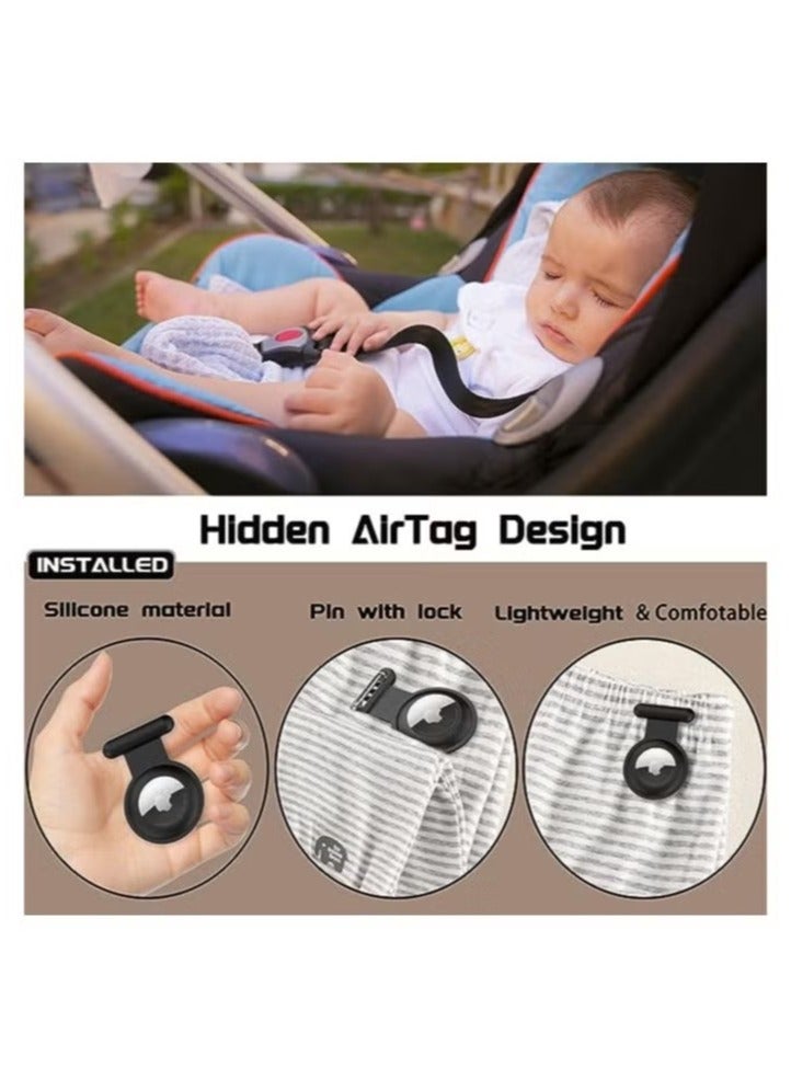 4 Pcs Hidden Silicone Protective Case Compatible with Apple AirTag with Invisible Pin Holder Anti Lost AirTag Holder Suitable for Kids and Elderly - Image 4