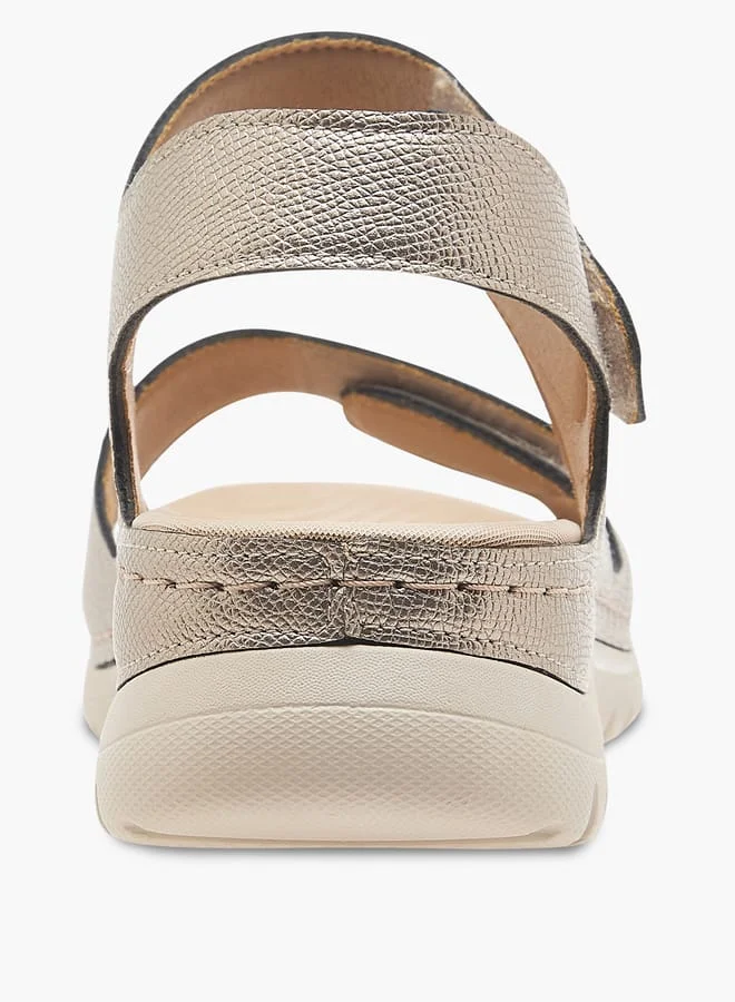 Le Confort Women's Textured Sandals with Hook and Loop Closure