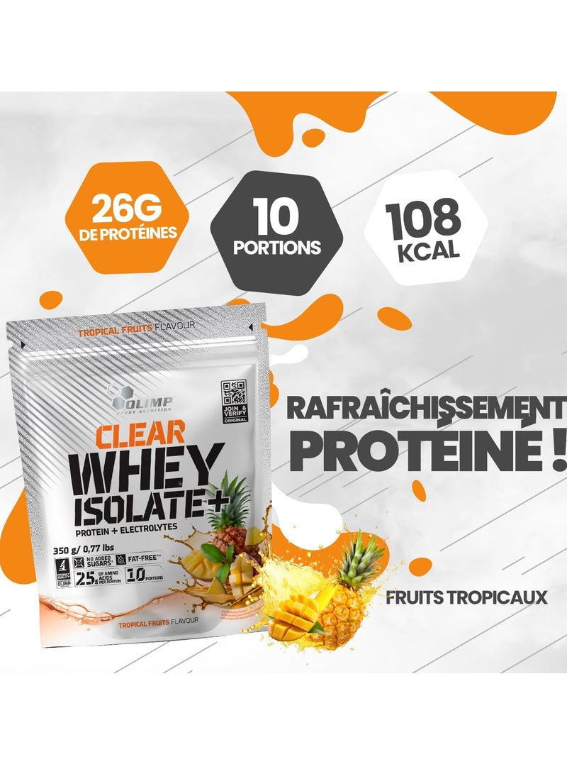 Olimp Clear Whey Isolate+ 350g Tropical Fruits - Image 3
