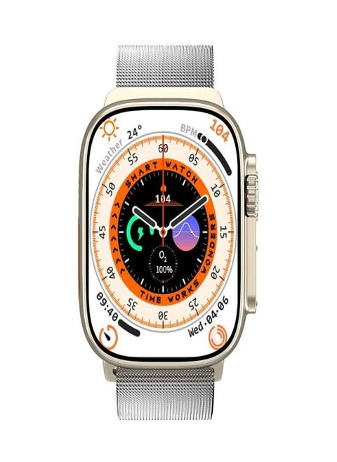 "IOSuite Ultra Smartwatch – Elegance Meets Innovation" Experience The Perfect Blend of Style And Technology With The IOSuite Ultra Smartwatch. Featuring a Sleek Design, Wireless Calling, And Advanced Functionalities, This Smartwatch Keeps You Connected And In Control While Enhancing Your Everyday Lifestyle.