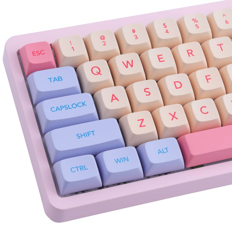 Hyekit Marshmallow Keycaps - 132 Keys, Dye-Sublimation, Cute Design, XDA Profile, Cherry Gateron MX Switch Compatible - Image 1