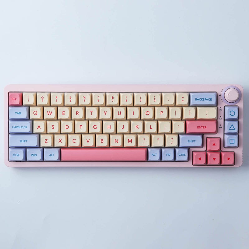 Hyekit Marshmallow Keycaps - 132 Keys, Dye-Sublimation, Cute Design, XDA Profile, Cherry Gateron MX Switch Compatible - Image 2