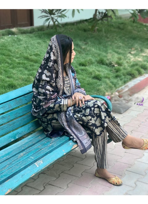 Stitched Churidar suite 3pc
