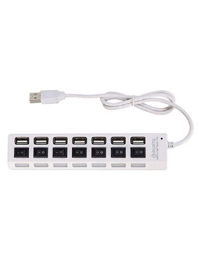 oem - 7-port USB 2.0 docking station adapter with on/off switch - Image 1