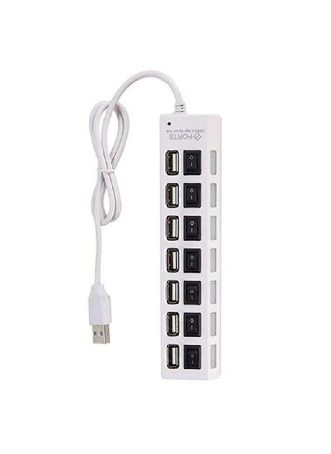 oem - 7-port USB 2.0 docking station adapter with on/off switch - Image 1