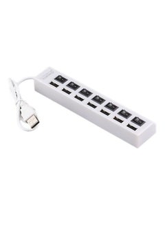 7-port USB 2.0 docking station adapter with on/off switch