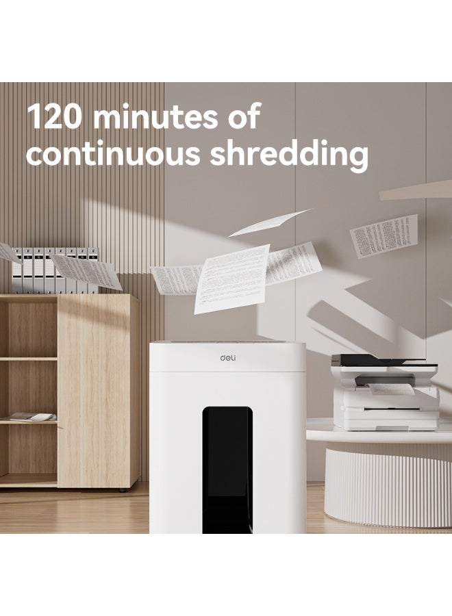Deli Ultra Silent Paper Shredder P4 Cross Cut 16 Sheets 23L Bin Heavy Duty Office Use - Image 3